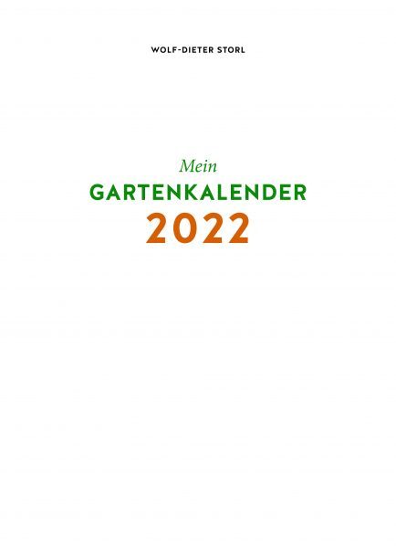 Mein persönlicher Gartenkalender 2022